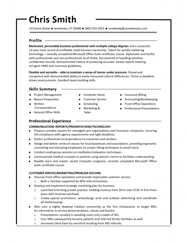 resume format for older job seekers